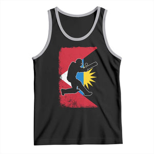 Antigua and Barbuda Cricket Tank Top Retro Vintage Sport Antiguan Flag West Indies Cricket Fan TS10 Black Athletic Heather Print Your Wear