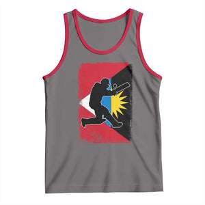 Antigua and Barbuda Cricket Tank Top Retro Vintage Sport Antiguan Flag West Indies Cricket Fan TS10 Deep Heather Red Print Your Wear