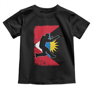 Antigua and Barbuda Cricket Toddler T Shirt Retro Vintage Sport Antiguan Flag West Indies Cricket Fan TS10 Black Print Your Wear