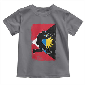 Antigua and Barbuda Cricket Toddler T Shirt Retro Vintage Sport Antiguan Flag West Indies Cricket Fan TS10 Charcoal Print Your Wear