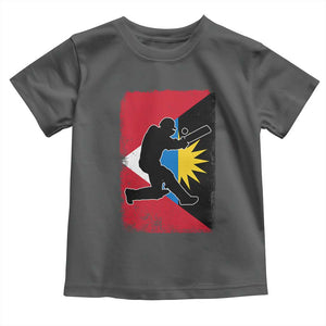 Antigua and Barbuda Cricket Toddler T Shirt Retro Vintage Sport Antiguan Flag West Indies Cricket Fan TS10 Dark Heather Print Your Wear