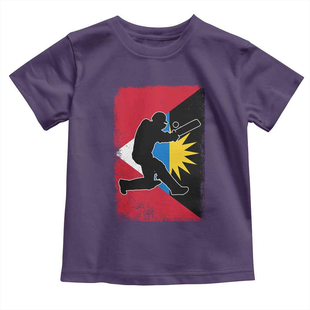 Antigua and Barbuda Cricket Toddler T Shirt Retro Vintage Sport Antiguan Flag West Indies Cricket Fan TS10 Purple Print Your Wear