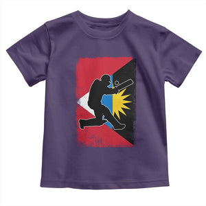 Antigua and Barbuda Cricket Toddler T Shirt Retro Vintage Sport Antiguan Flag West Indies Cricket Fan TS10 Purple Print Your Wear