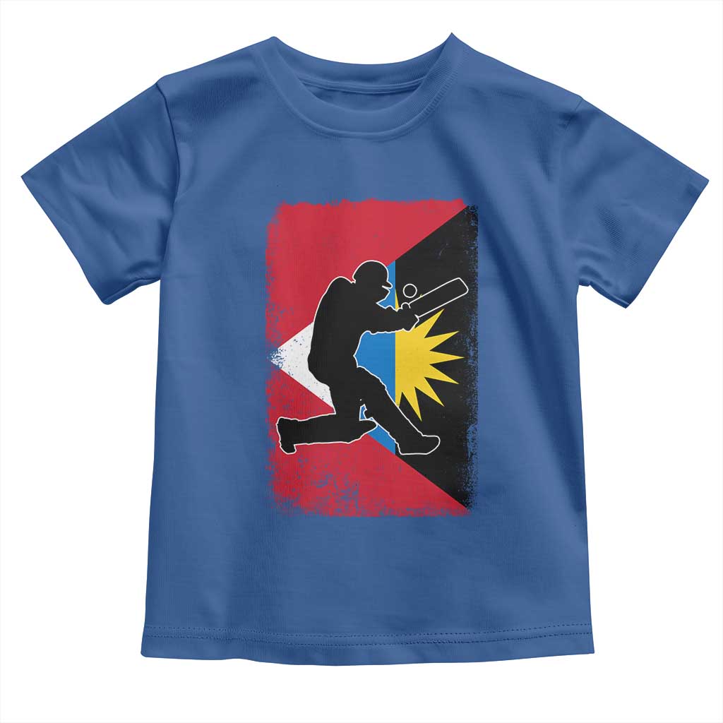 Antigua and Barbuda Cricket Toddler T Shirt Retro Vintage Sport Antiguan Flag West Indies Cricket Fan TS10 Royal Blue Print Your Wear
