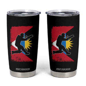 Antigua and Barbuda Cricket Tumbler Cup Retro Vintage Sport Antiguan Flag West Indies Cricket Fan TS10 Black Print Your Wear