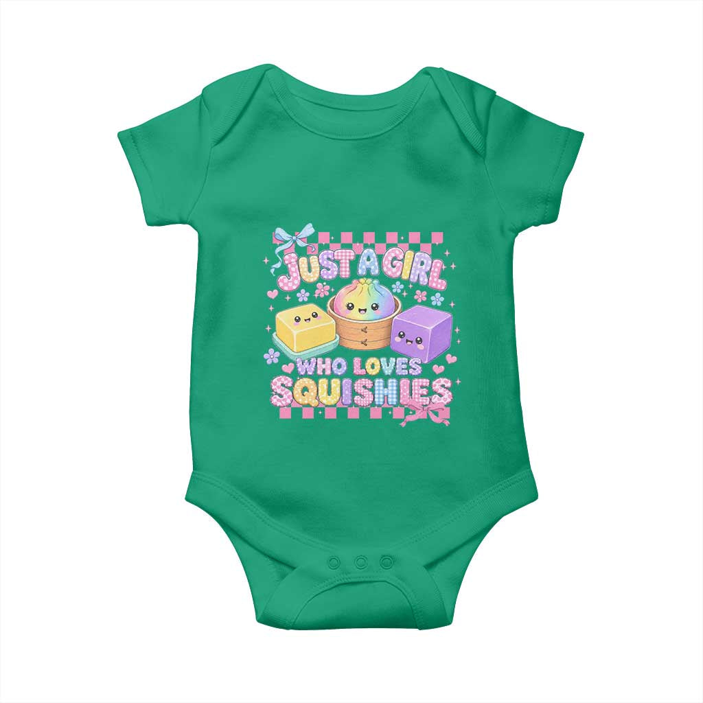 Just A Girl Who Loves Squishies Baby Onesie Cute Kawaii Dumpling Graphic Coquette Bow Girls