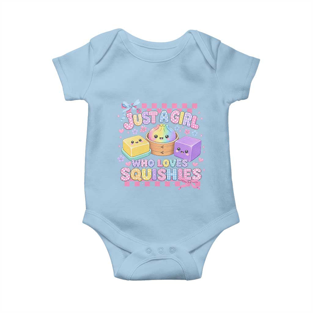 Just A Girl Who Loves Squishies Baby Onesie Cute Kawaii Dumpling Graphic Coquette Bow Girls