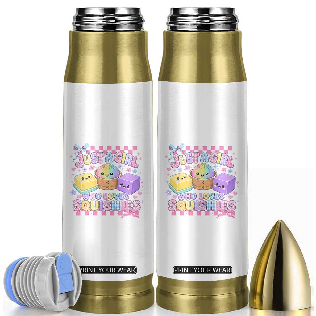 Just A Girl Who Loves Squishies Bullet Tumbler Cute Kawaii Dumpling Graphic Coquette Bow Girls TS10 White Print Your Wear