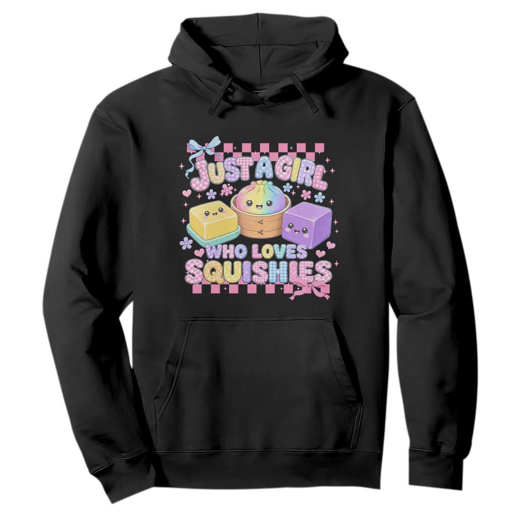 Just A Girl Who Loves Squishies Hoodie Cute Kawaii Dumpling Graphic Coquette Bow Girls