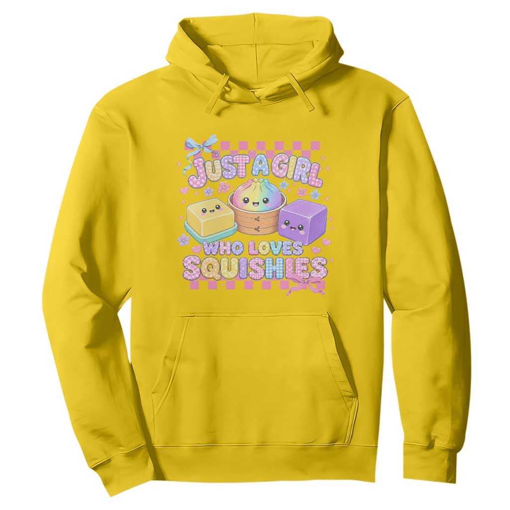 Just A Girl Who Loves Squishies Hoodie Cute Kawaii Dumpling Graphic Coquette Bow Girls