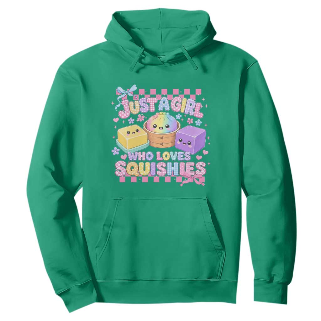 Just A Girl Who Loves Squishies Hoodie Cute Kawaii Dumpling Graphic Coquette Bow Girls