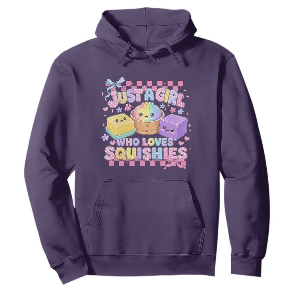 Just A Girl Who Loves Squishies Hoodie Cute Kawaii Dumpling Graphic Coquette Bow Girls