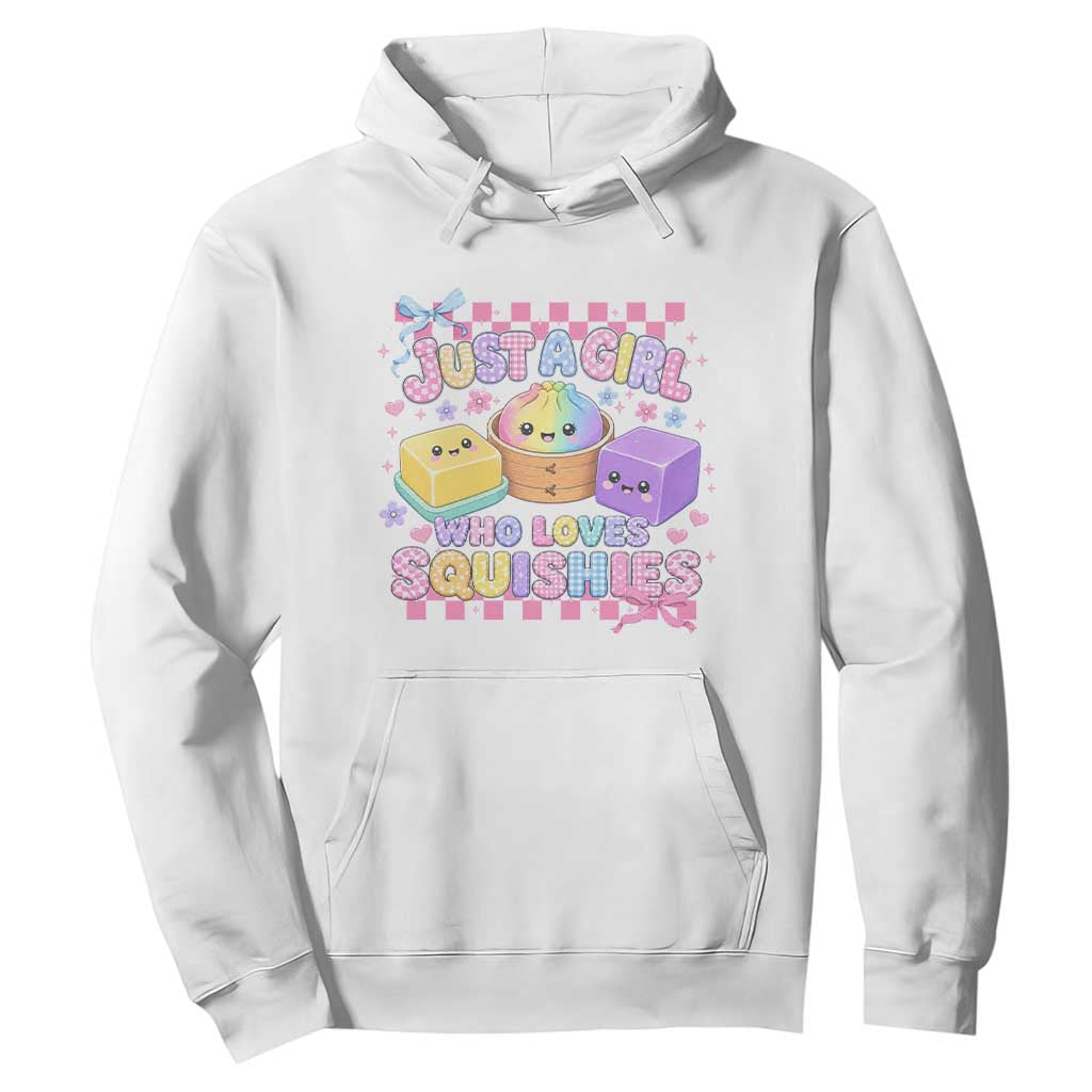 Just A Girl Who Loves Squishies Hoodie Cute Kawaii Dumpling Graphic Coquette Bow Girls