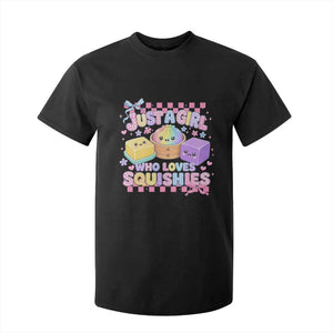 Just A Girl Who Loves Squishies T Shirt For Kid Cute Kawaii Dumpling Graphic Coquette Bow Girls