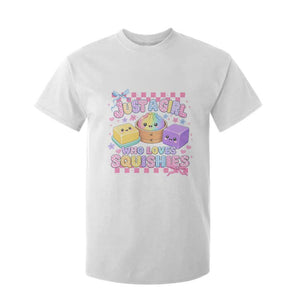Just A Girl Who Loves Squishies T Shirt For Kid Cute Kawaii Dumpling Graphic Coquette Bow Girls