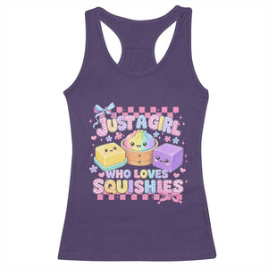 Just A Girl Who Loves Squishies Racerback Tank Top Cute Kawaii Dumpling Graphic Coquette Bow Girls