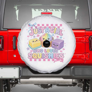 Just A Girl Who Loves Squishies Spare Tire Cover Cute Kawaii Dumpling Graphic Coquette Bow Girls TS10 White Print Your Wear