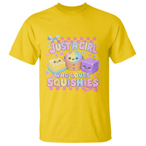 Just A Girl Who Loves Squishies T Shirt Cute Kawaii Dumpling Graphic Coquette Bow Girls