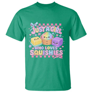 Just A Girl Who Loves Squishies T Shirt Cute Kawaii Dumpling Graphic Coquette Bow Girls
