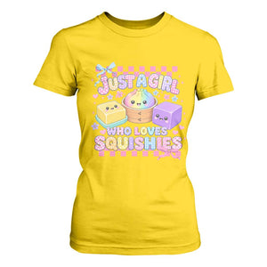 Just A Girl Who Loves Squishies T Shirt For Women Cute Kawaii Dumpling Graphic Coquette Bow Girls