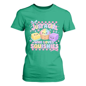 Just A Girl Who Loves Squishies T Shirt For Women Cute Kawaii Dumpling Graphic Coquette Bow Girls