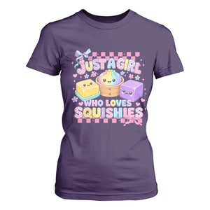 Just A Girl Who Loves Squishies T Shirt For Women Cute Kawaii Dumpling Graphic Coquette Bow Girls