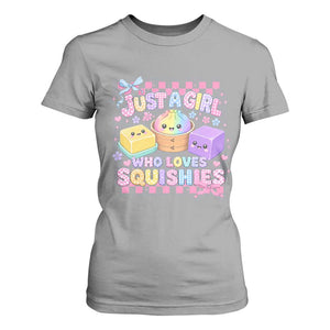 Just A Girl Who Loves Squishies T Shirt For Women Cute Kawaii Dumpling Graphic Coquette Bow Girls