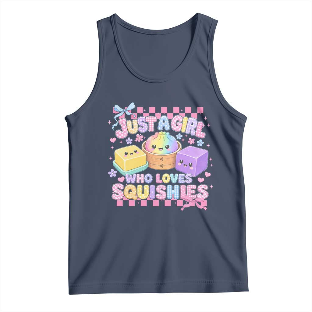 Just A Girl Who Loves Squishies Tank Top Cute Kawaii Dumpling Graphic Coquette Bow Girls