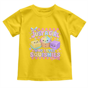 Just A Girl Who Loves Squishies Toddler T Shirt Cute Kawaii Dumpling Graphic Coquette Bow Girls