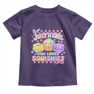 Just A Girl Who Loves Squishies Toddler T Shirt Cute Kawaii Dumpling Graphic Coquette Bow Girls