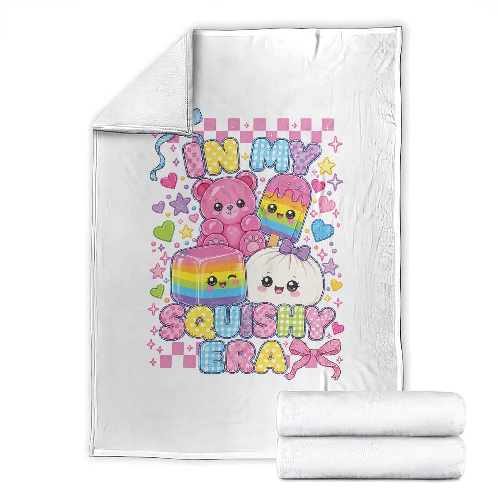In My Squishy Era Throw Blanket Cute Kawaii Pastel Dumpling Graphic TS10 White Print Your Wear