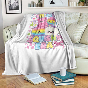 In My Squishy Era Throw Blanket Cute Kawaii Pastel Dumpling Graphic