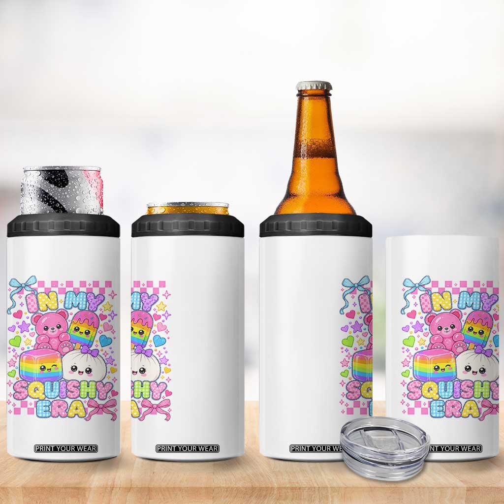 In My Squishy Era 4 in 1 Can Cooler Tumbler Cute Kawaii Pastel Dumpling Graphic
