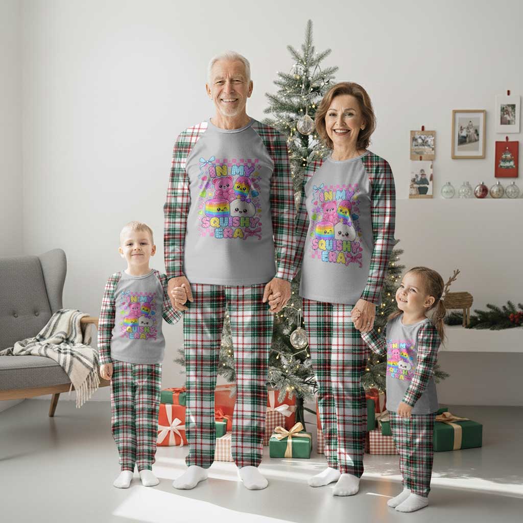 In My Squishy Era Plaid Pajama Set Cute Kawaii Pastel Dumpling Graphic