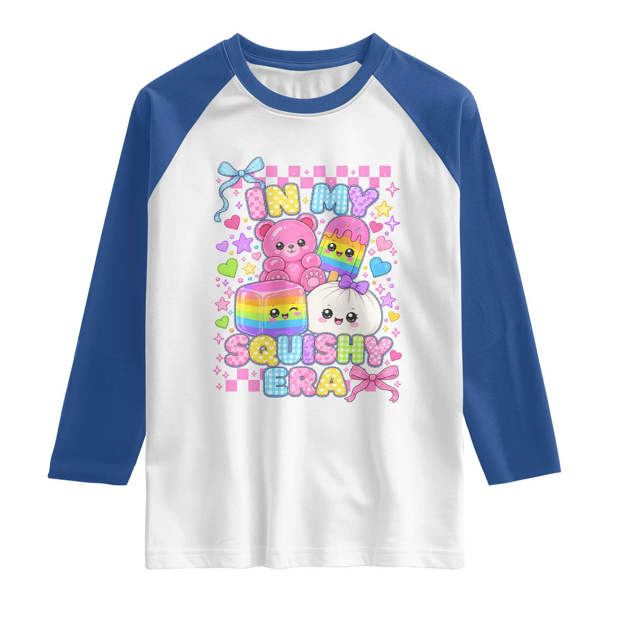 In My Squishy Era Raglan Shirt Cute Kawaii Pastel Dumpling Graphic