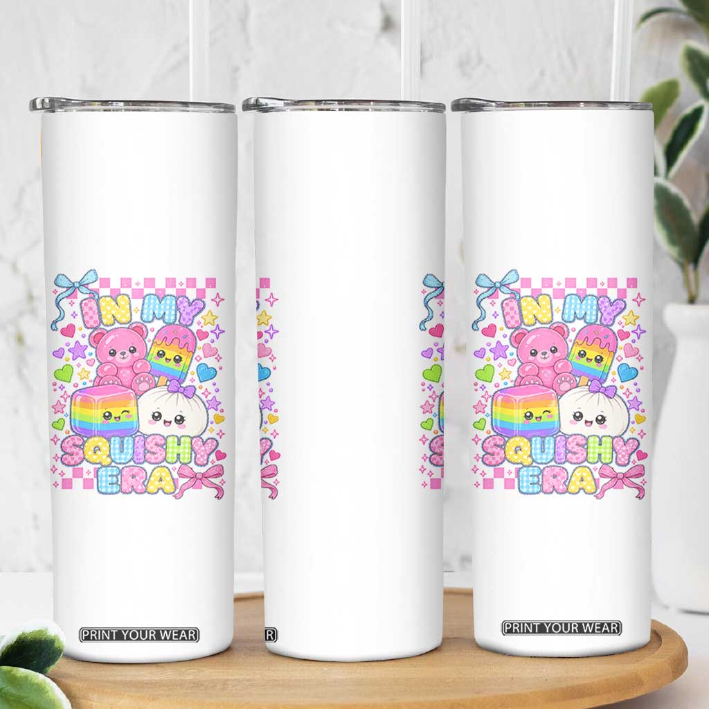In My Squishy Era Skinny Tumbler Cute Kawaii Pastel Dumpling Graphic