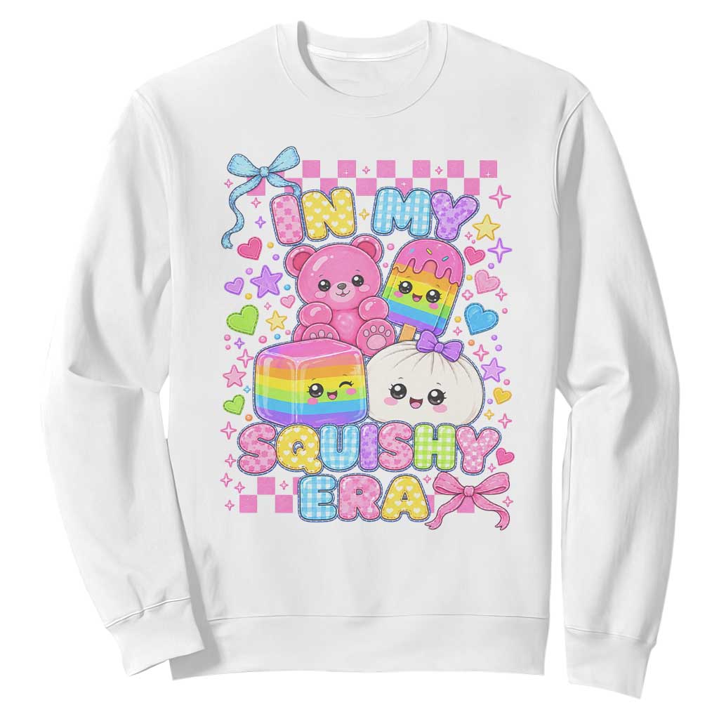 In My Squishy Era Sweatshirt Cute Kawaii Pastel Dumpling Graphic TS10 White Print Your Wear