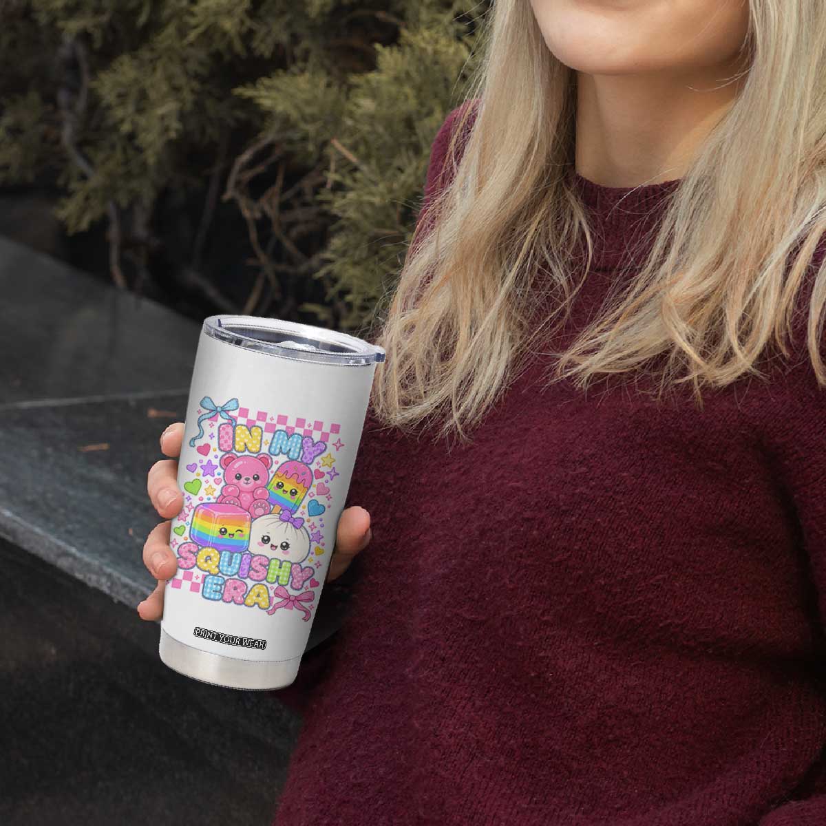 In My Squishy Era Tumbler Cup Cute Kawaii Pastel Dumpling Graphic