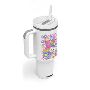 In My Squishy Era Tumbler With Handle Cute Kawaii Pastel Dumpling Graphic