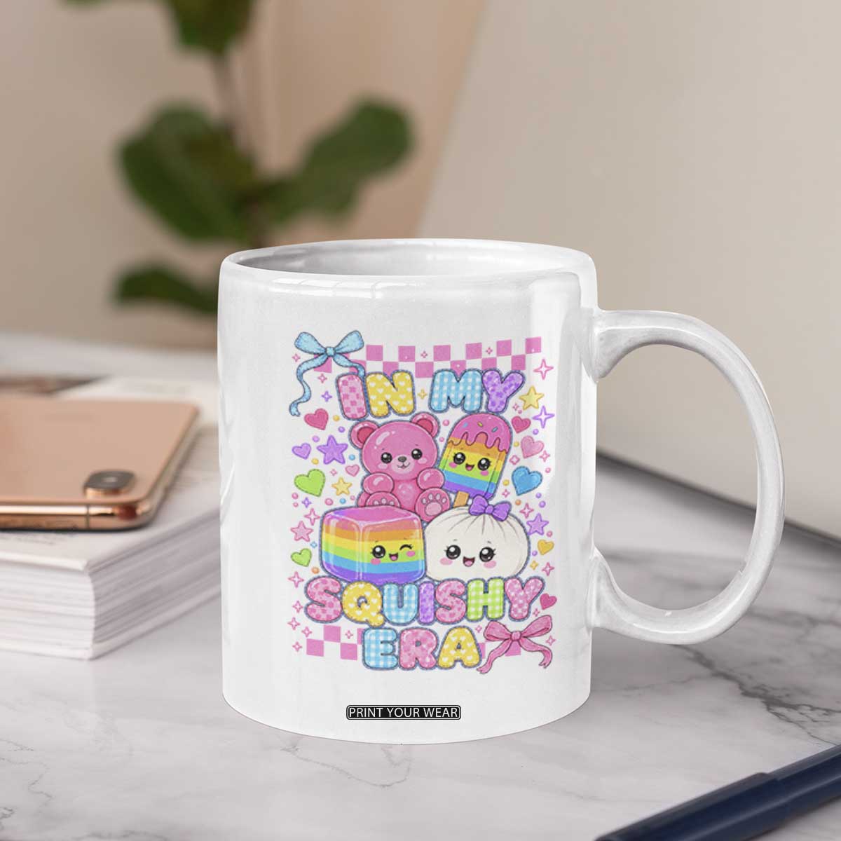 In My Squishy Era Coffee Mug Cute Kawaii Pastel Dumpling Graphic