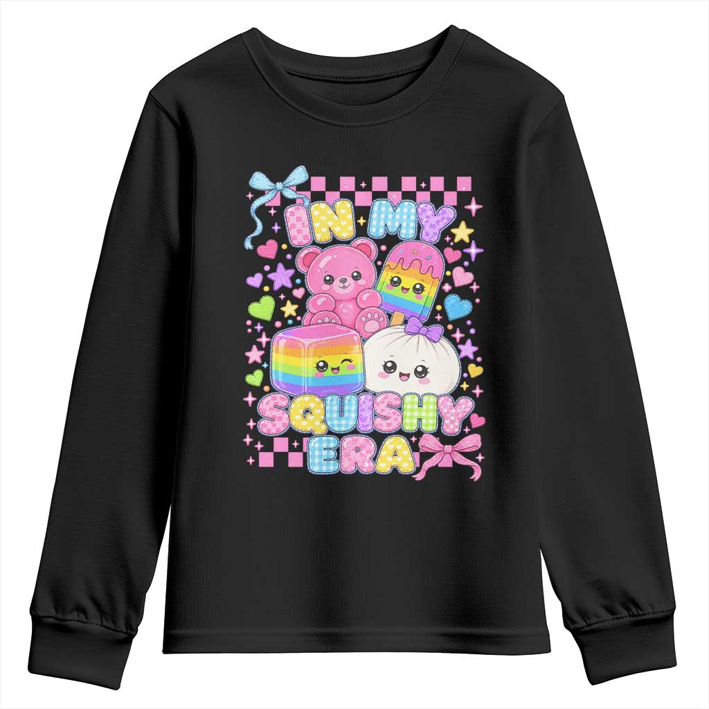 In My Squishy Era Youth Sweatshirt Cute Kawaii Pastel Dumpling Graphic