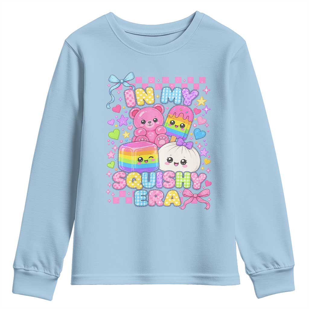 In My Squishy Era Youth Sweatshirt Cute Kawaii Pastel Dumpling Graphic