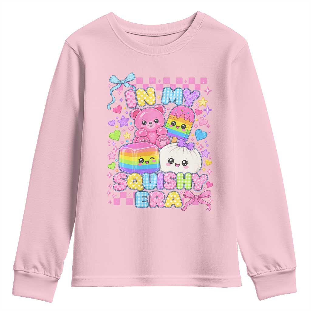 In My Squishy Era Youth Sweatshirt Cute Kawaii Pastel Dumpling Graphic