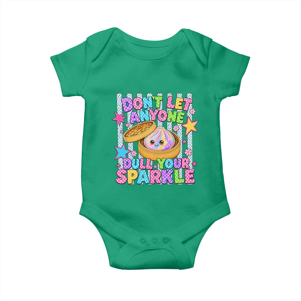Squishy Lovers Baby Onesie Dont Let Anyone Dull Your Sparkle Cute Rainbow Dumpling Graphic