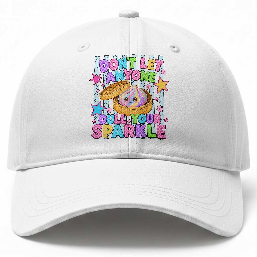 Squishy Lovers Baseball Cap Dont Let Anyone Dull Your Sparkle Cute Rainbow Dumpling Graphic