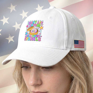 Squishy Lovers Baseball Cap Dont Let Anyone Dull Your Sparkle Cute Rainbow Dumpling Graphic