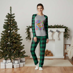 Squishy Lovers Plaid Pajama Set Dont Let Anyone Dull Your Sparkle Cute Rainbow Dumpling Graphic
