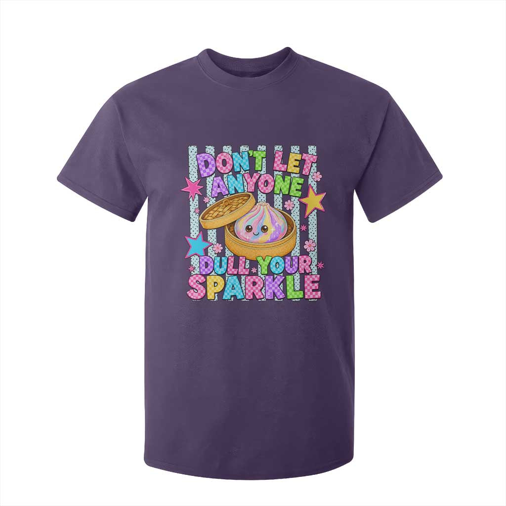 Squishy Lovers T Shirt For Kid Dont Let Anyone Dull Your Sparkle Cute Rainbow Dumpling Graphic