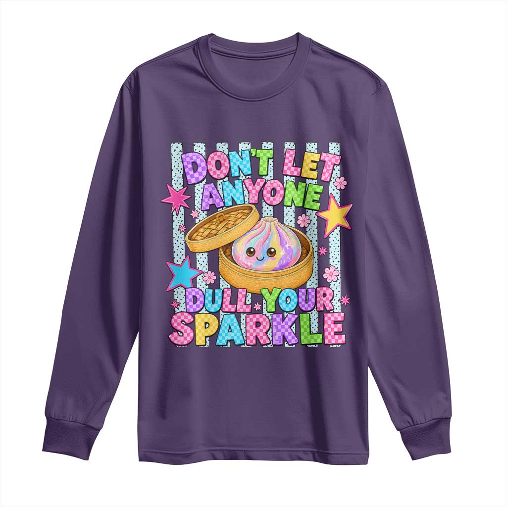Squishy Lovers Long Sleeve Shirt Dont Let Anyone Dull Your Sparkle Cute Rainbow Dumpling Graphic