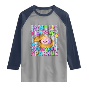 Squishy Lovers Raglan Shirt Dont Let Anyone Dull Your Sparkle Cute Rainbow Dumpling Graphic